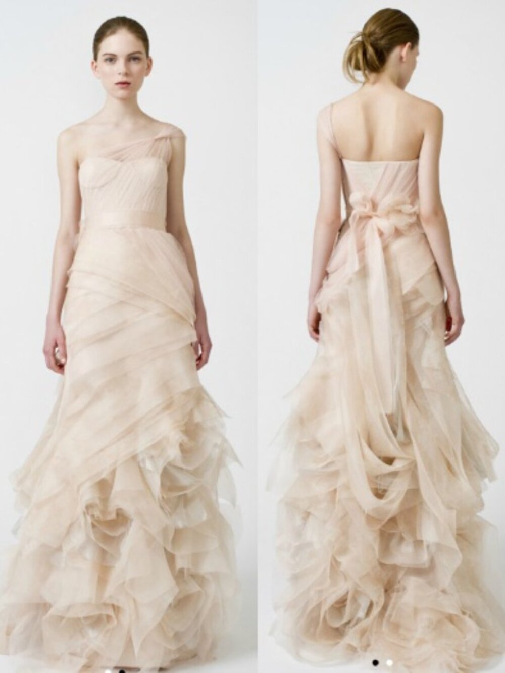 Vera Wang Farrah Ivory Gossip Girl Wedding Bridal Tulle Gown - Picture 4 of 16